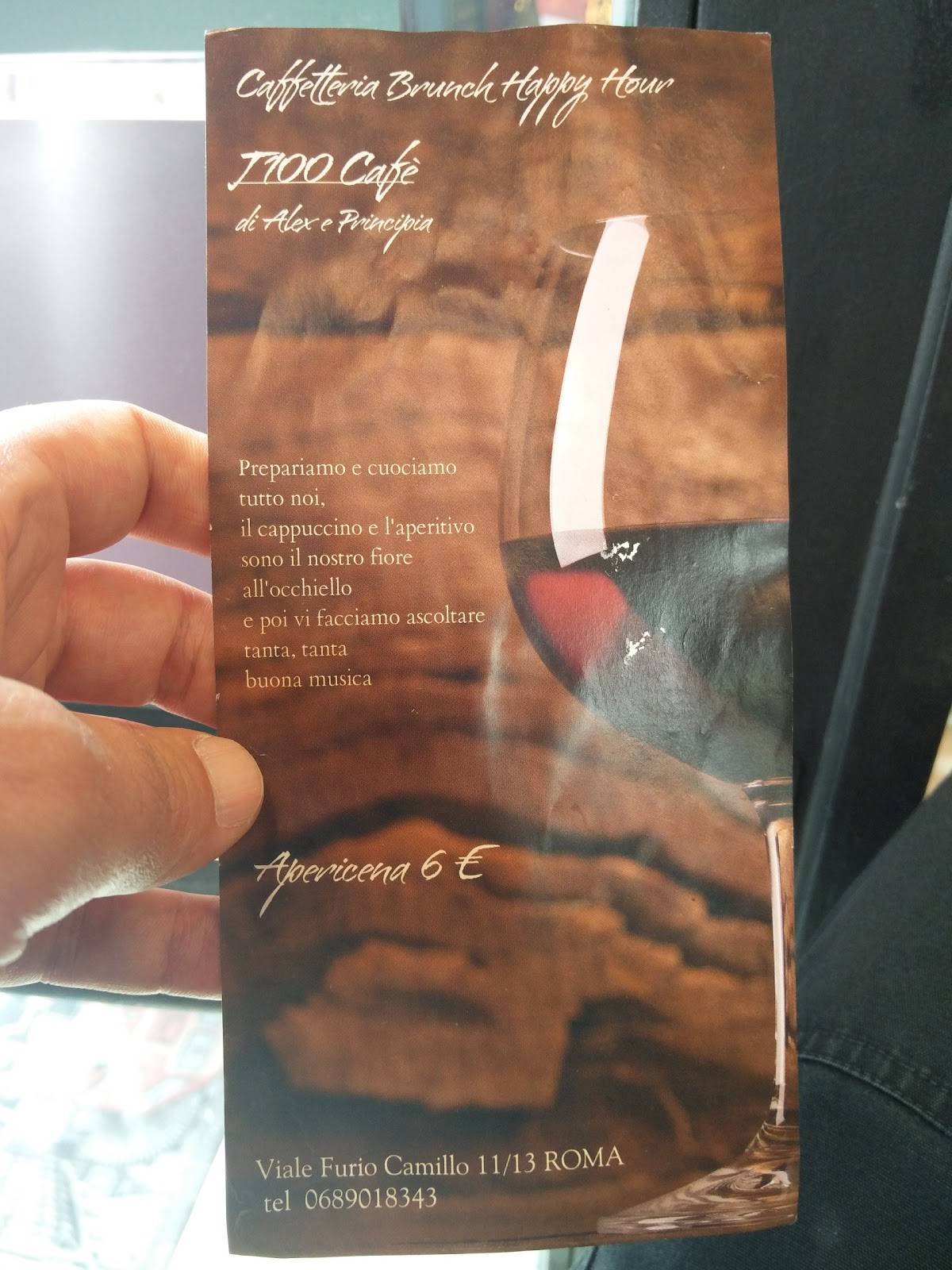 I 100 cafè меню