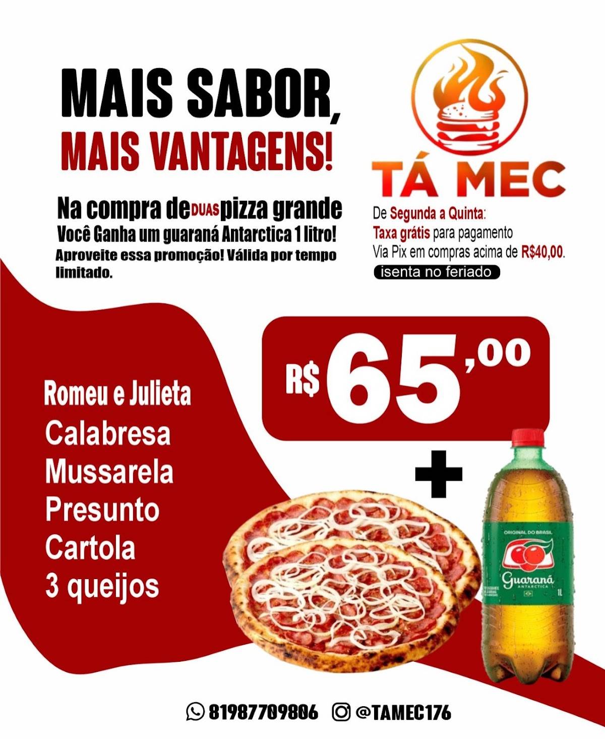 TA MEC BURGUERIA меню