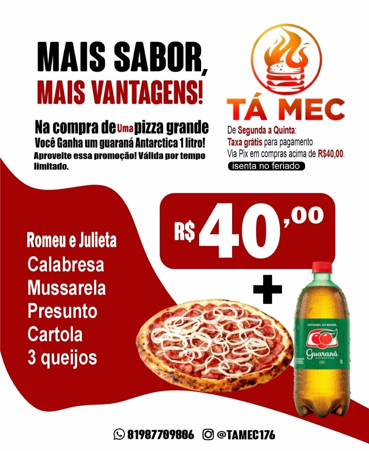 TA MEC BURGUERIA меню