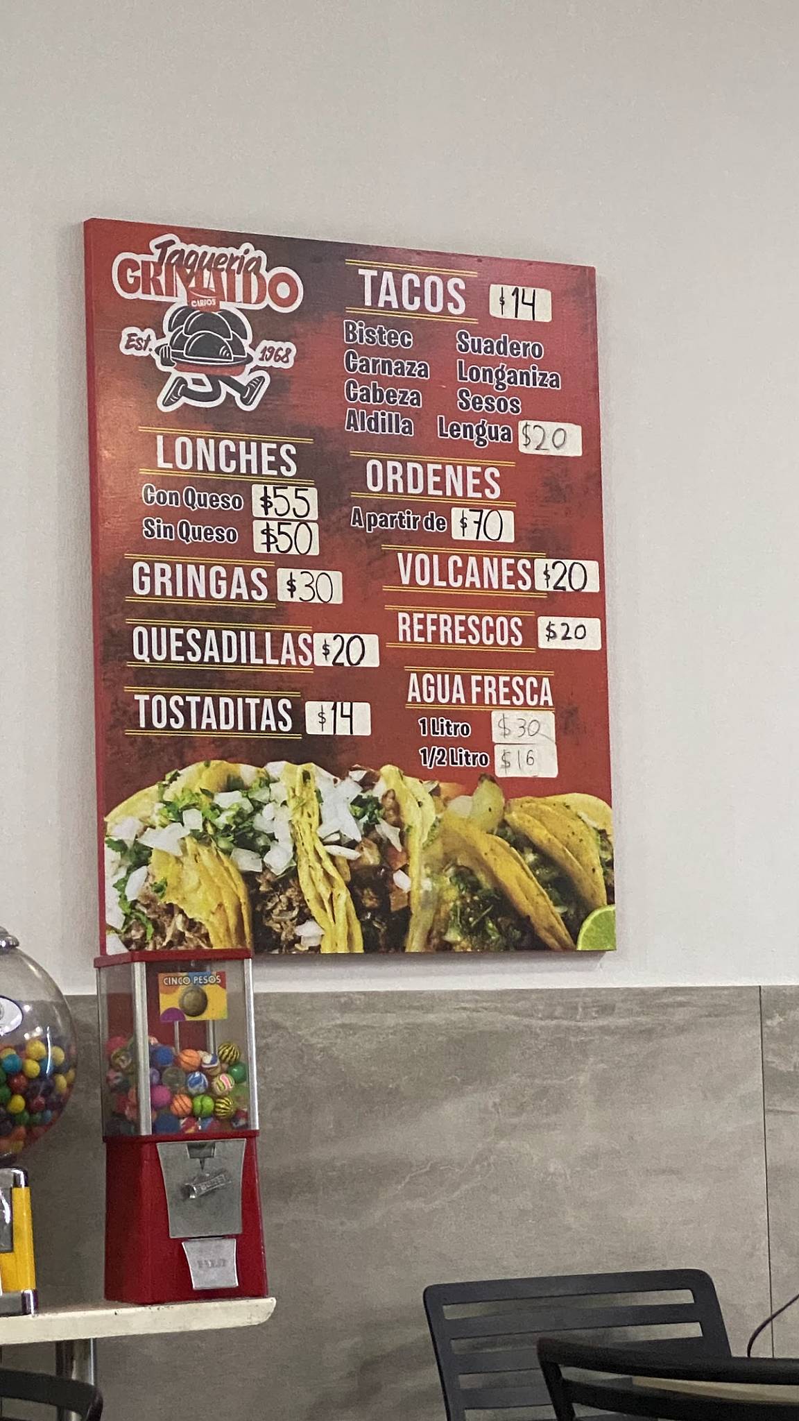 TACOS GRIMALDO меню