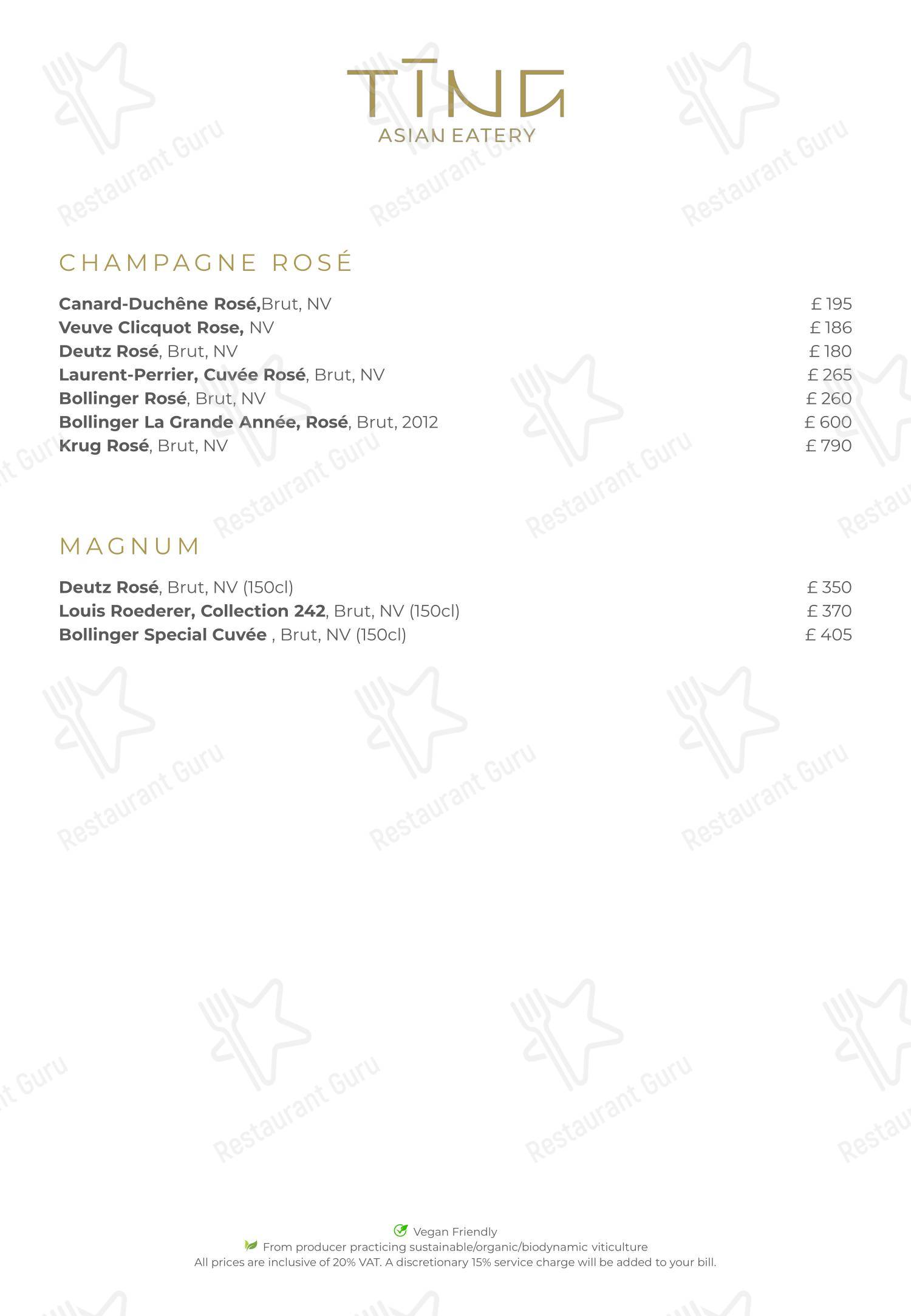 Boronia Catering Menu Pack ресторана TĪNG