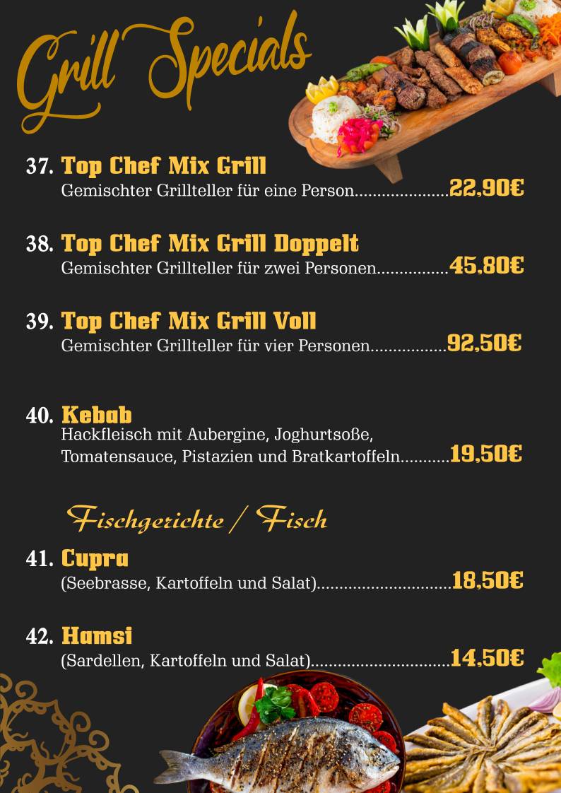 TOP CHEF RESTAURANT PASSAU меню