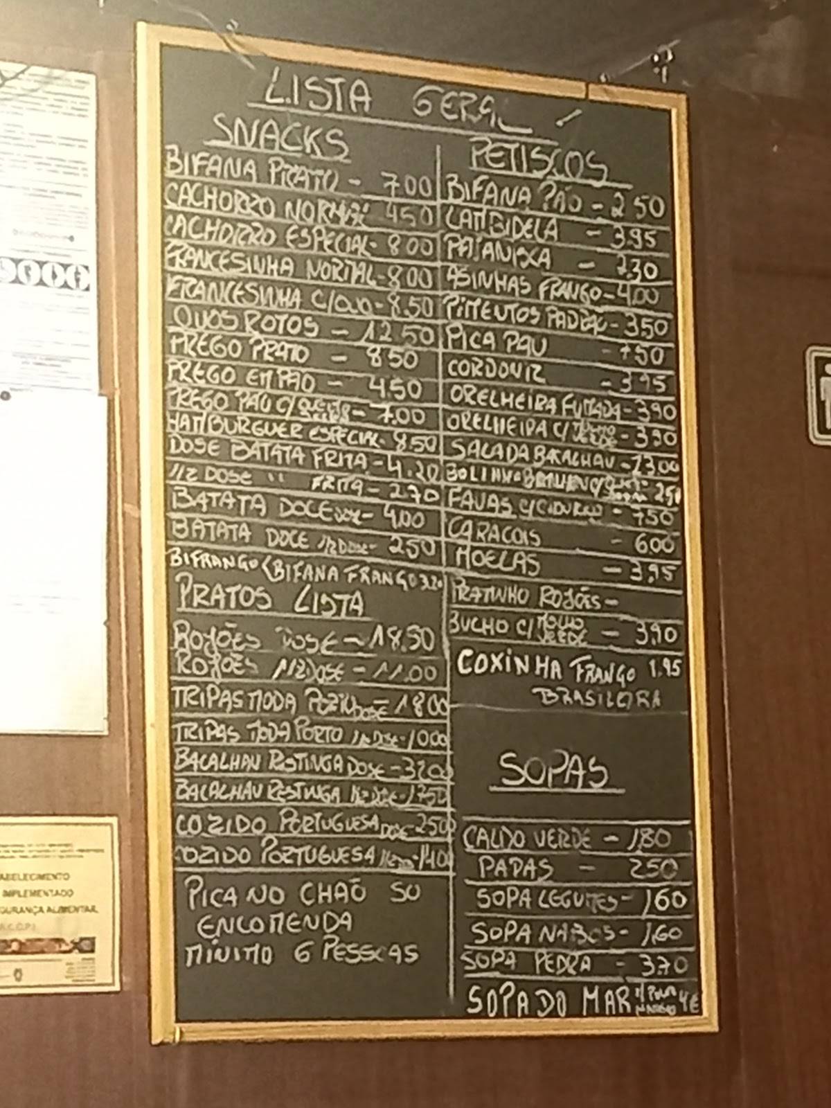 Taberna Restinga меню