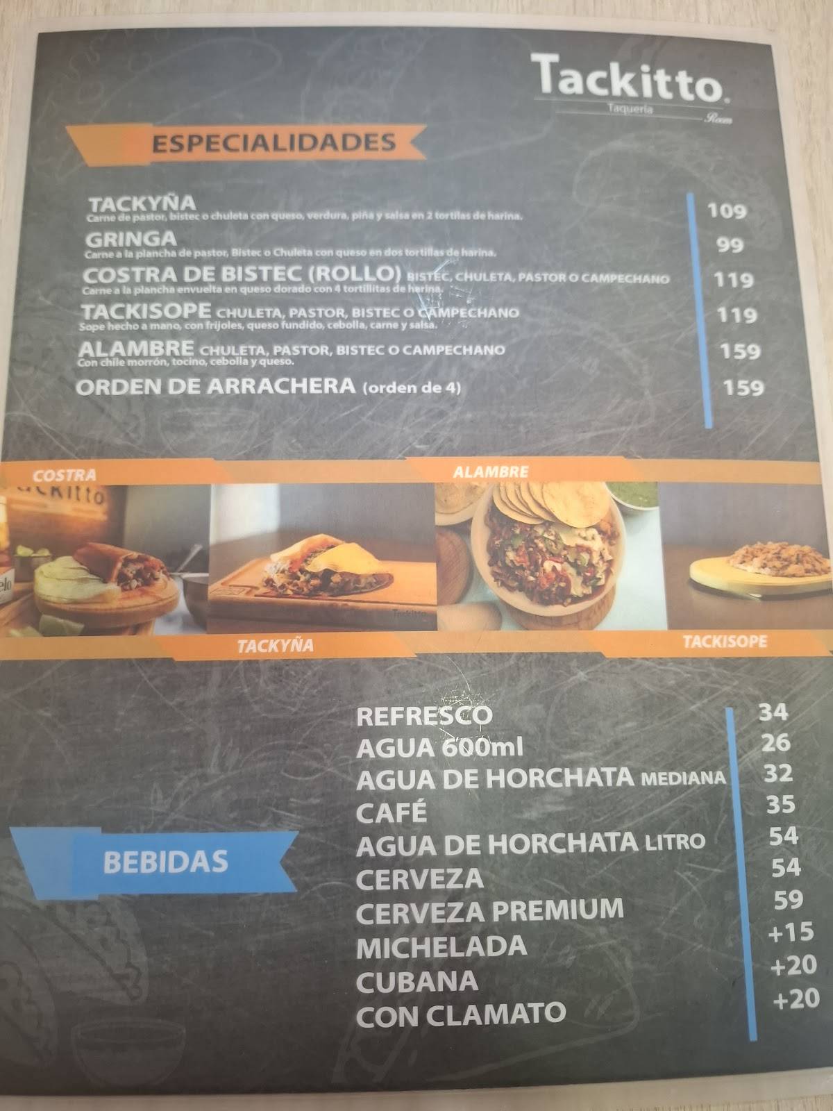 Tackitto Toluca меню