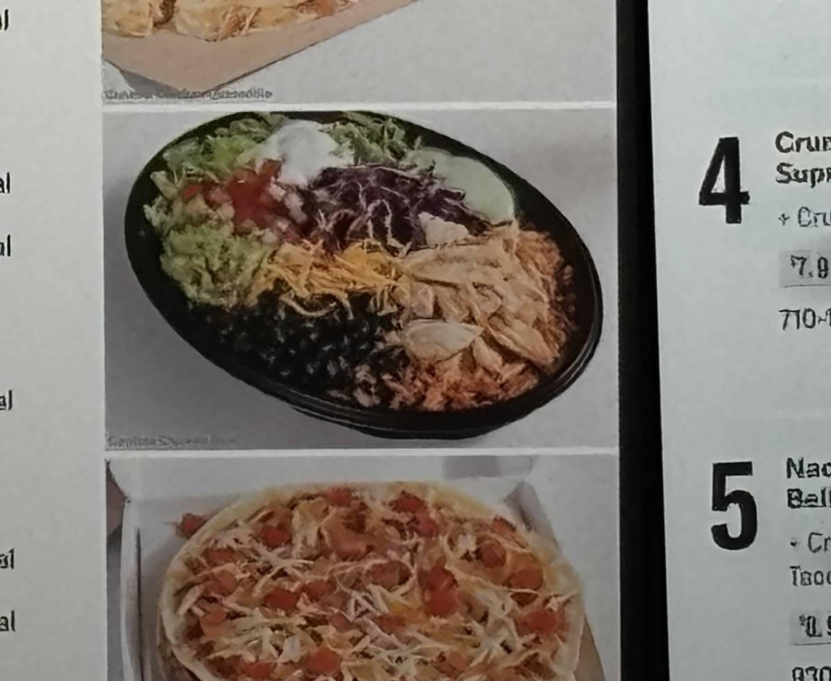 Taco Bell / KFC меню