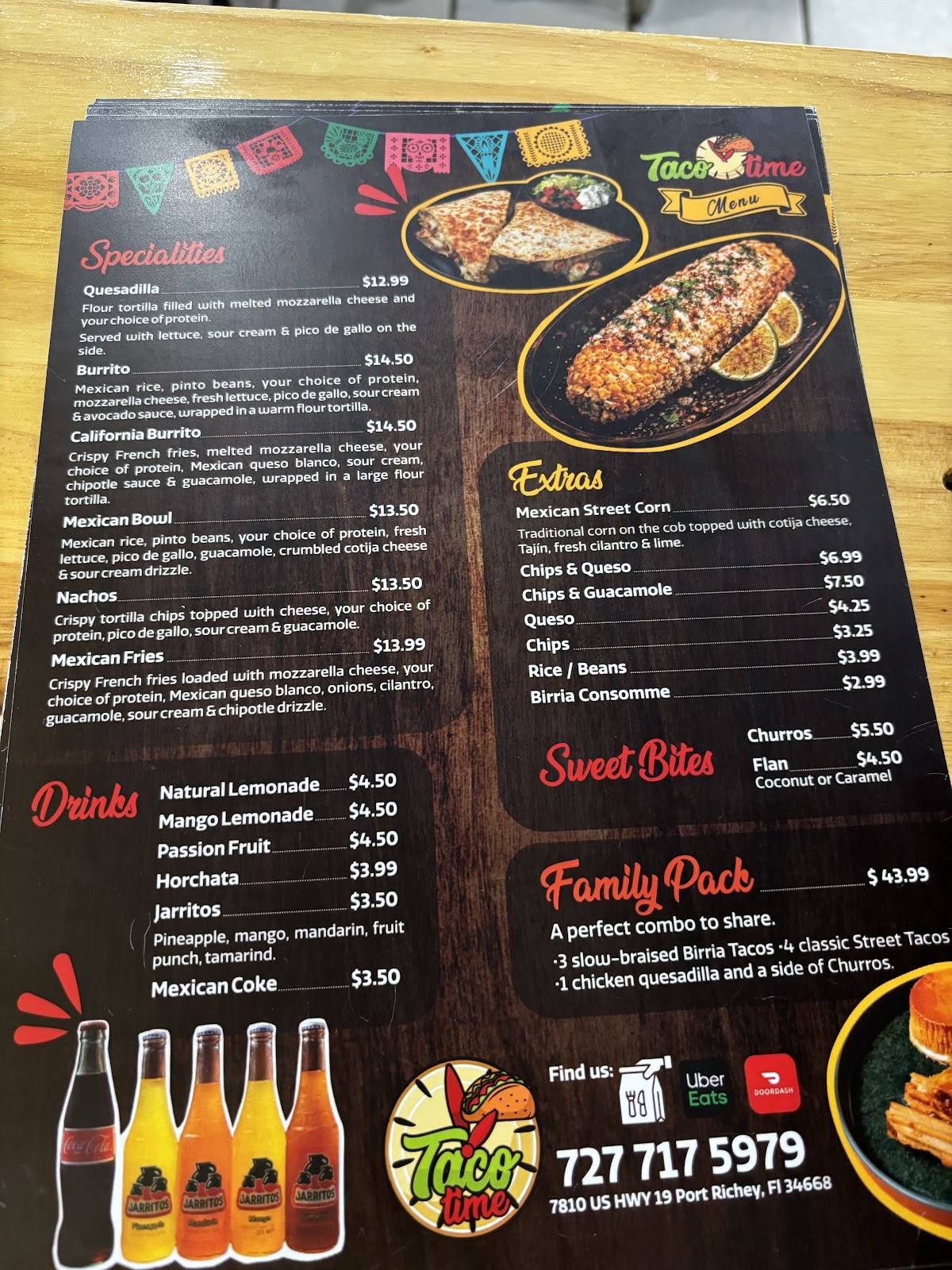Taco Time Port Richey меню