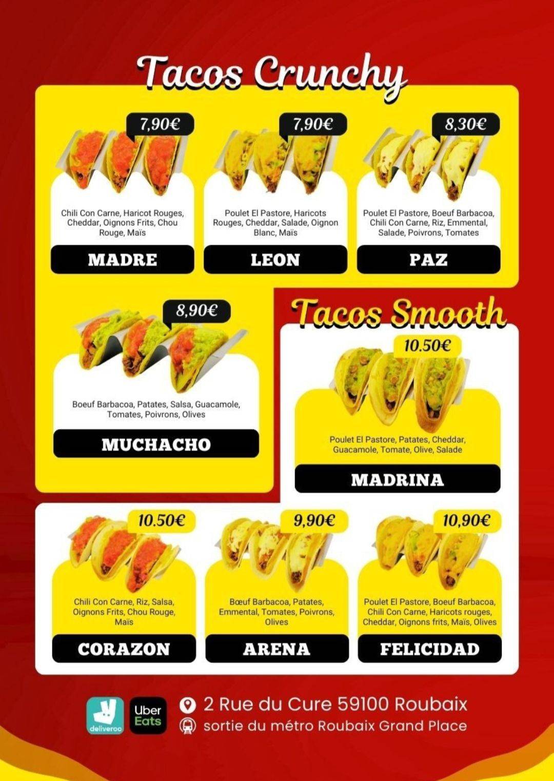 Taco'll меню
