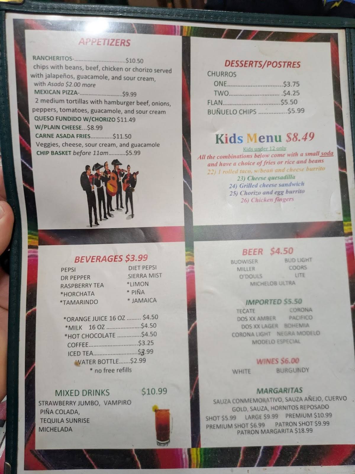 Tacos Mi Rancho Mexican меню