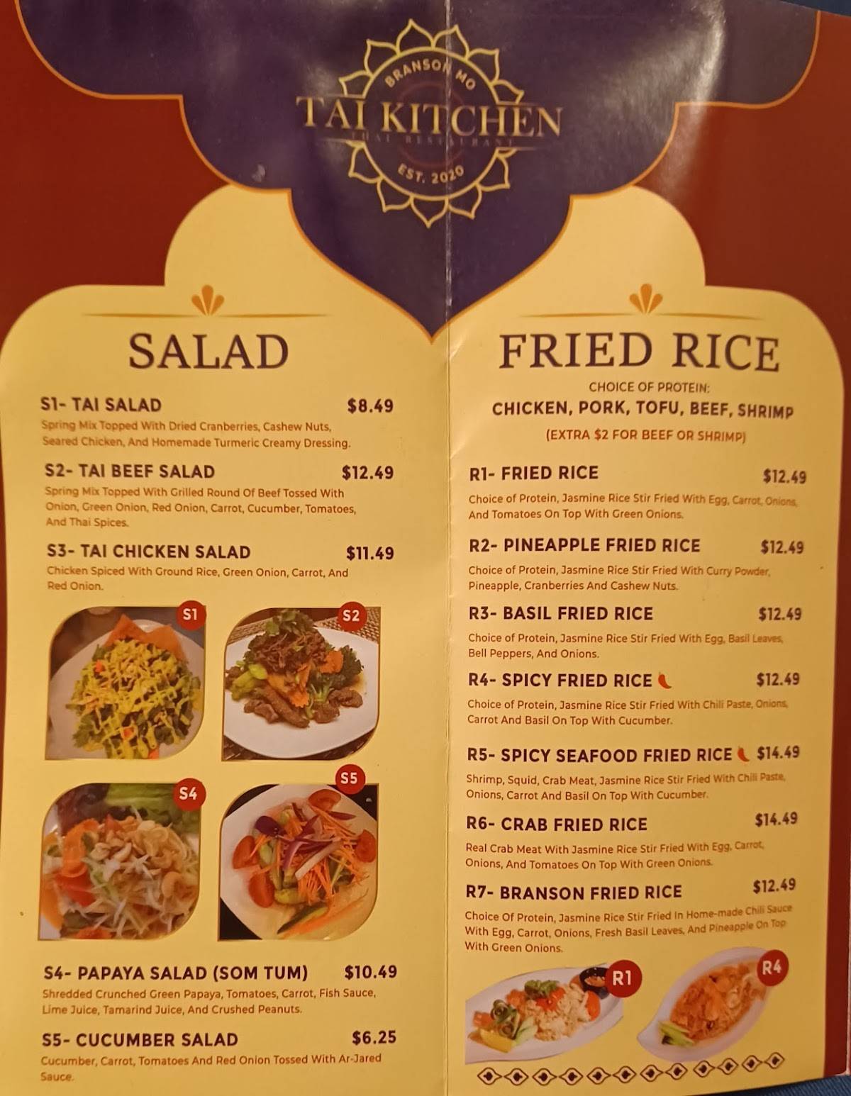 Tai Kitchen Thai Restaurant меню