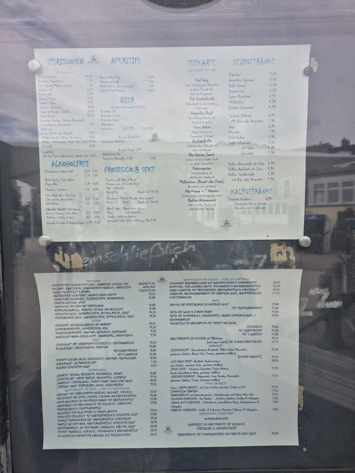 Teepott Warnemünde меню