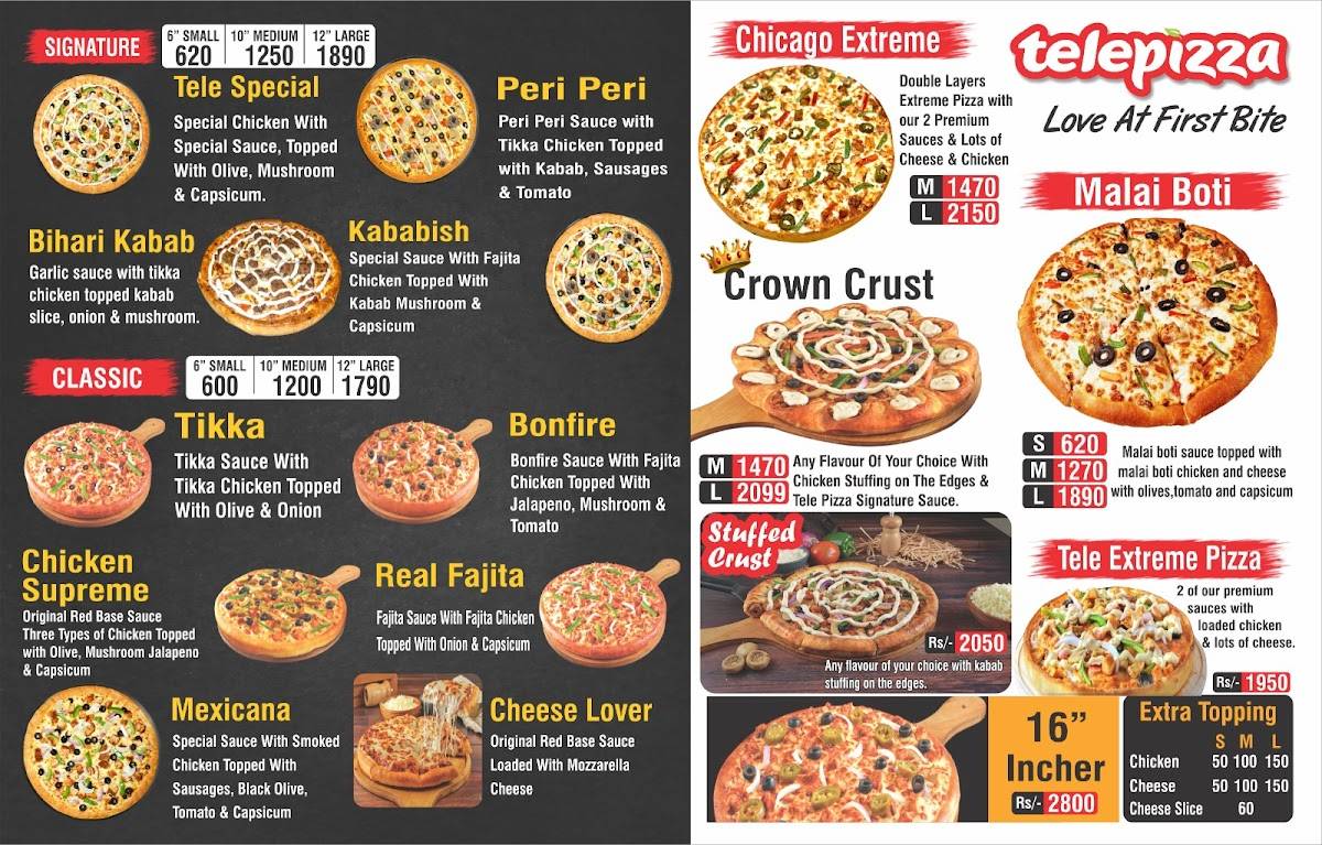 Telepizza меню