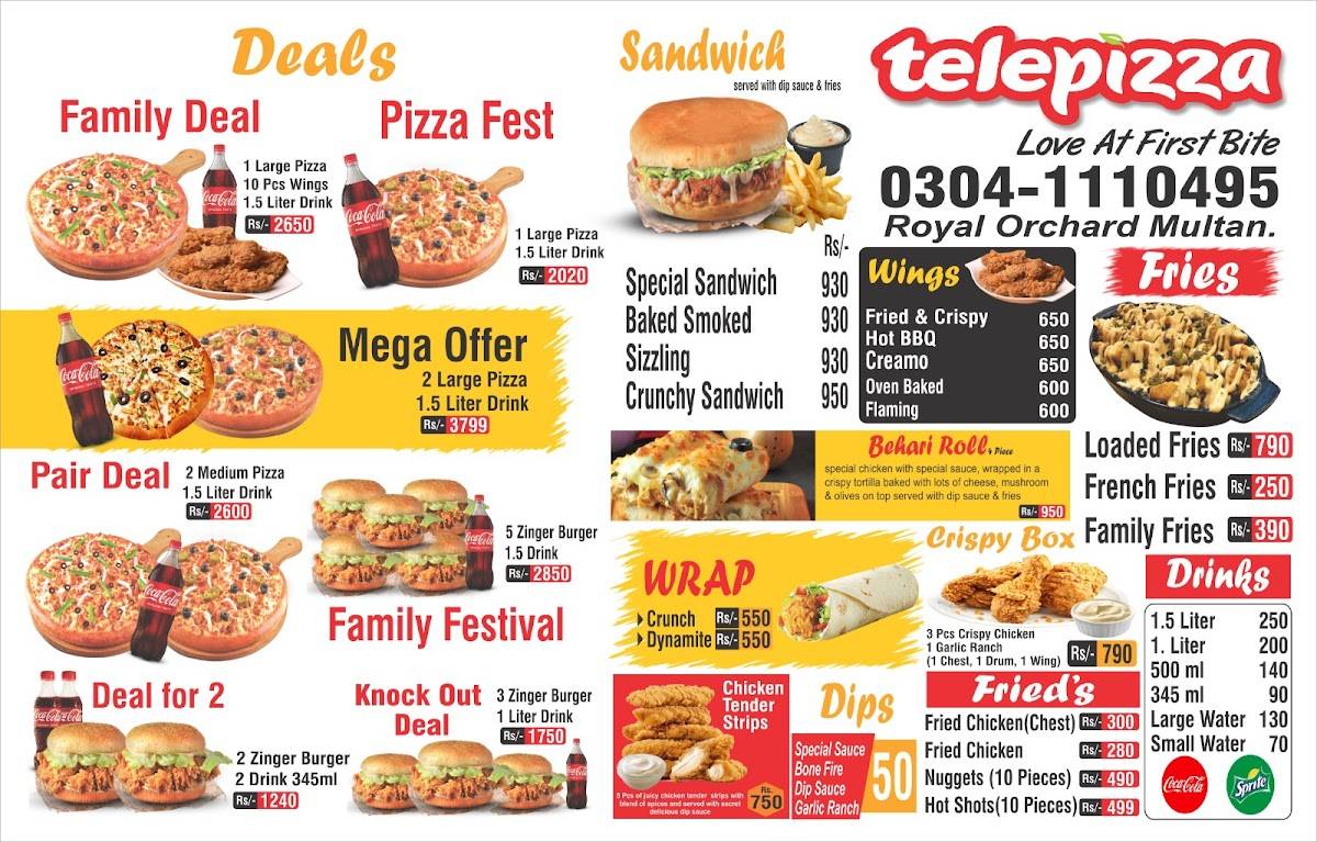 Telepizza меню