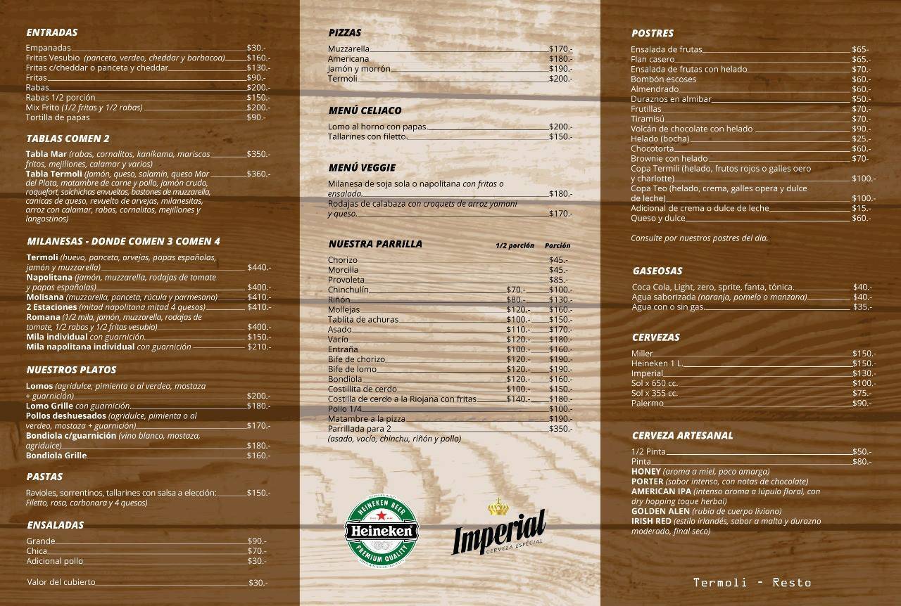 Termoli RESTO Picadas Bernal меню