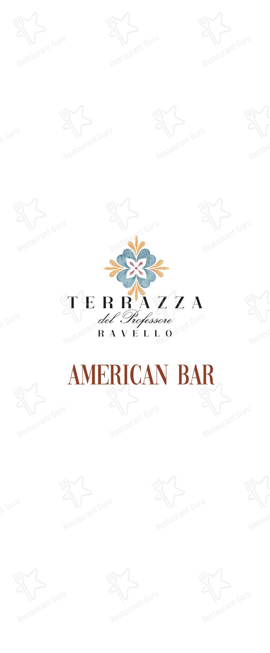 Меню ресторана Terrazza del Professore - Меню напитков
