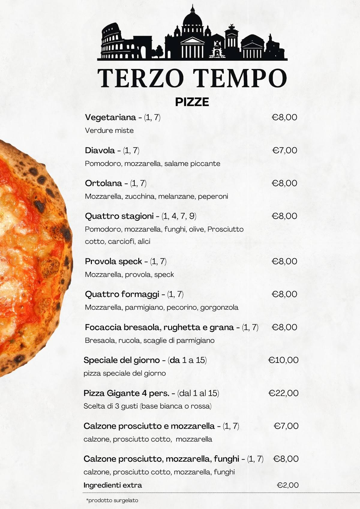 Terzo Tempo меню