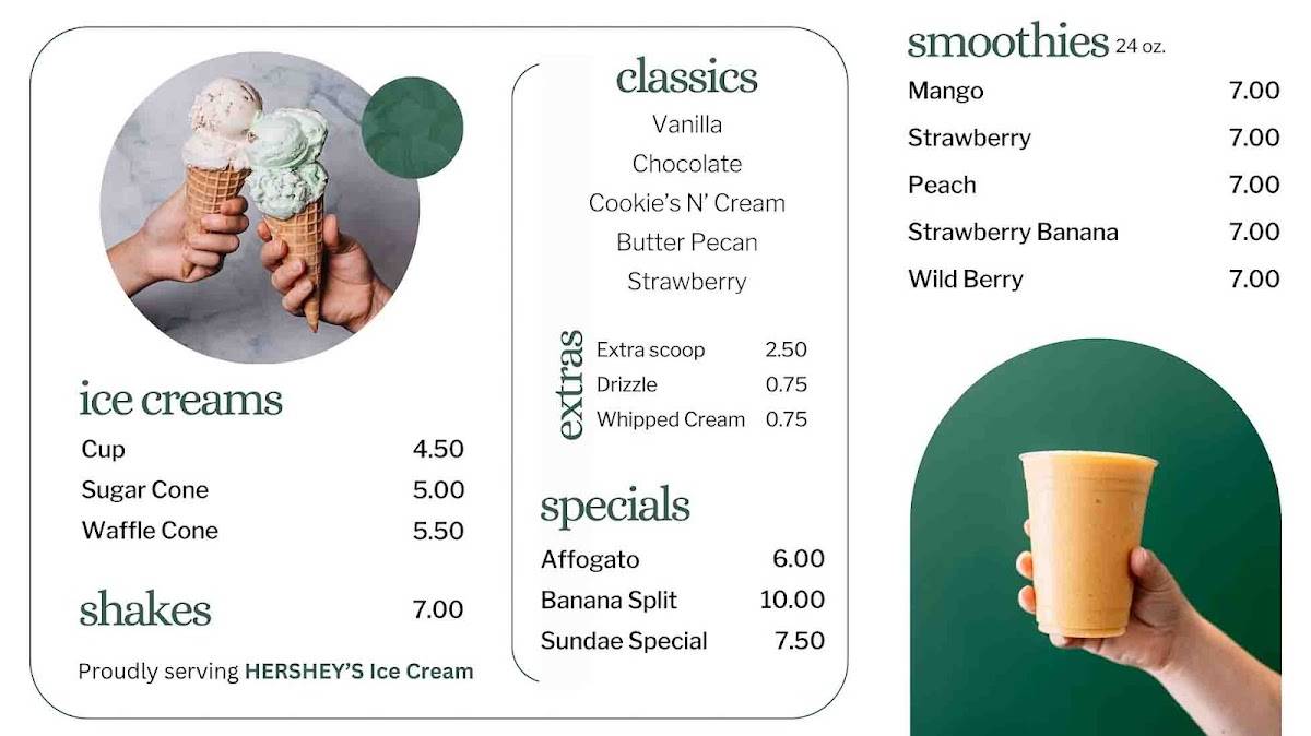 The Bliss Cafe меню