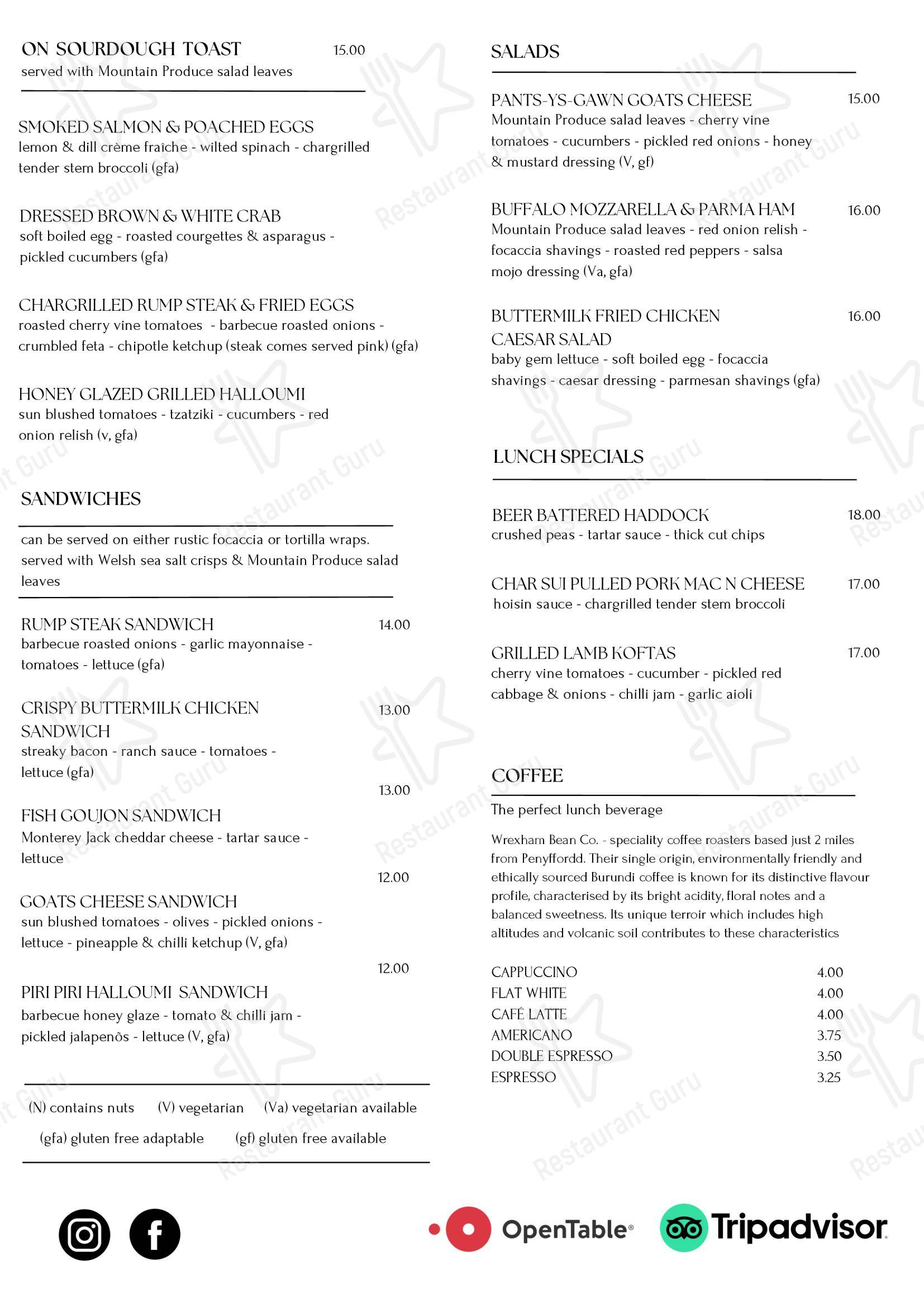 Меню паба и бара The Millstone - Takeaway Menu