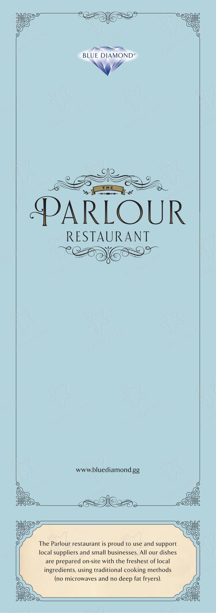 Меню ресторана The Parlour at Springfields Home & Garden - 菜单
