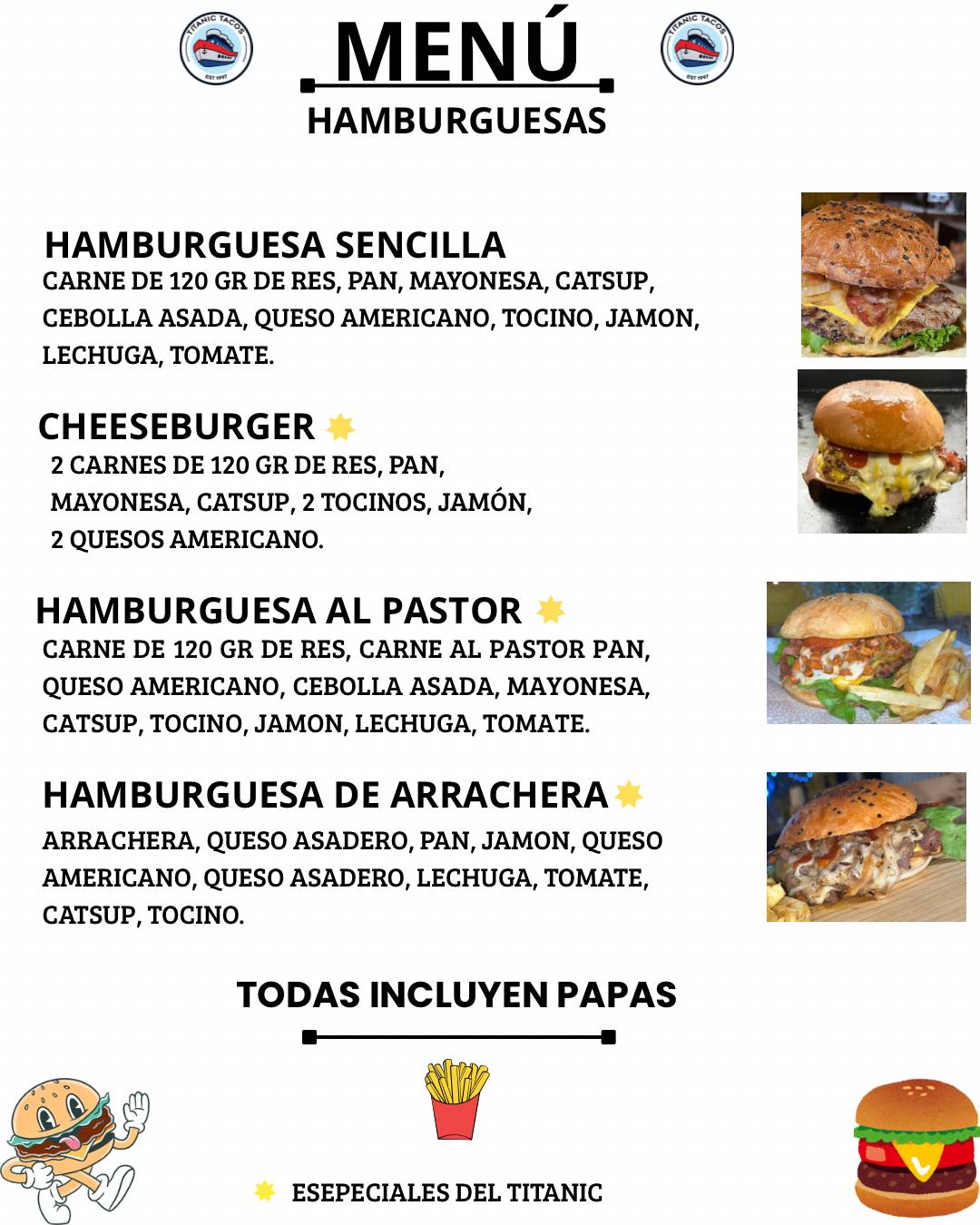 Titanic Tacos меню