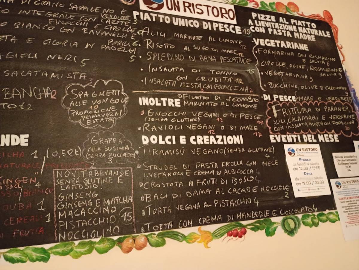 Un Ristoro - Cucina Macrobiotica Casalinga меню