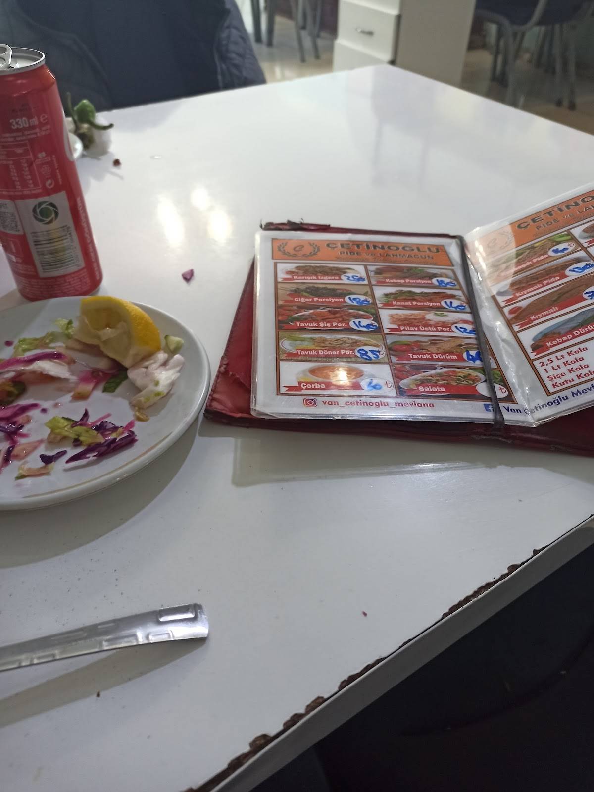 Van Çetinoğlu Mevlana kebap & Lahmacun меню