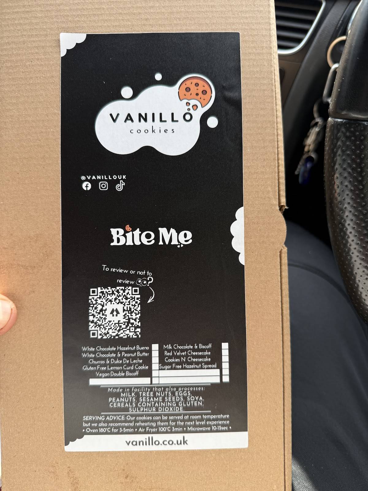 Vanillo Cookies меню