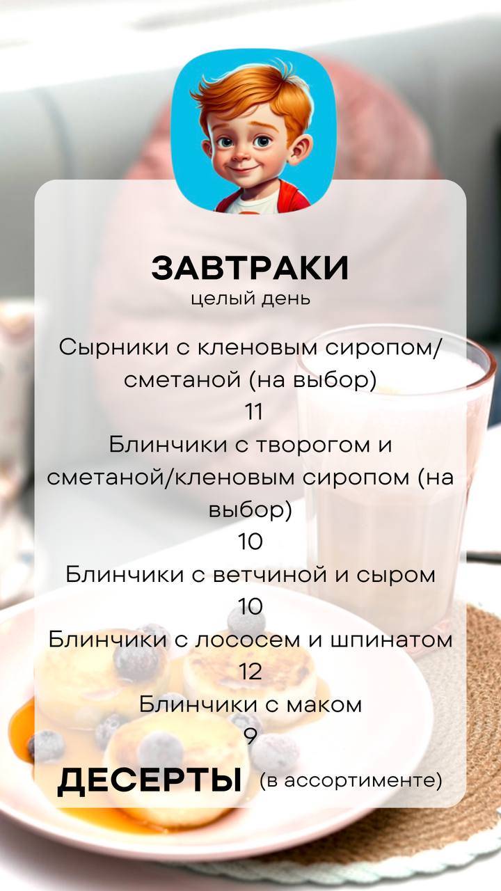 Варежка меню