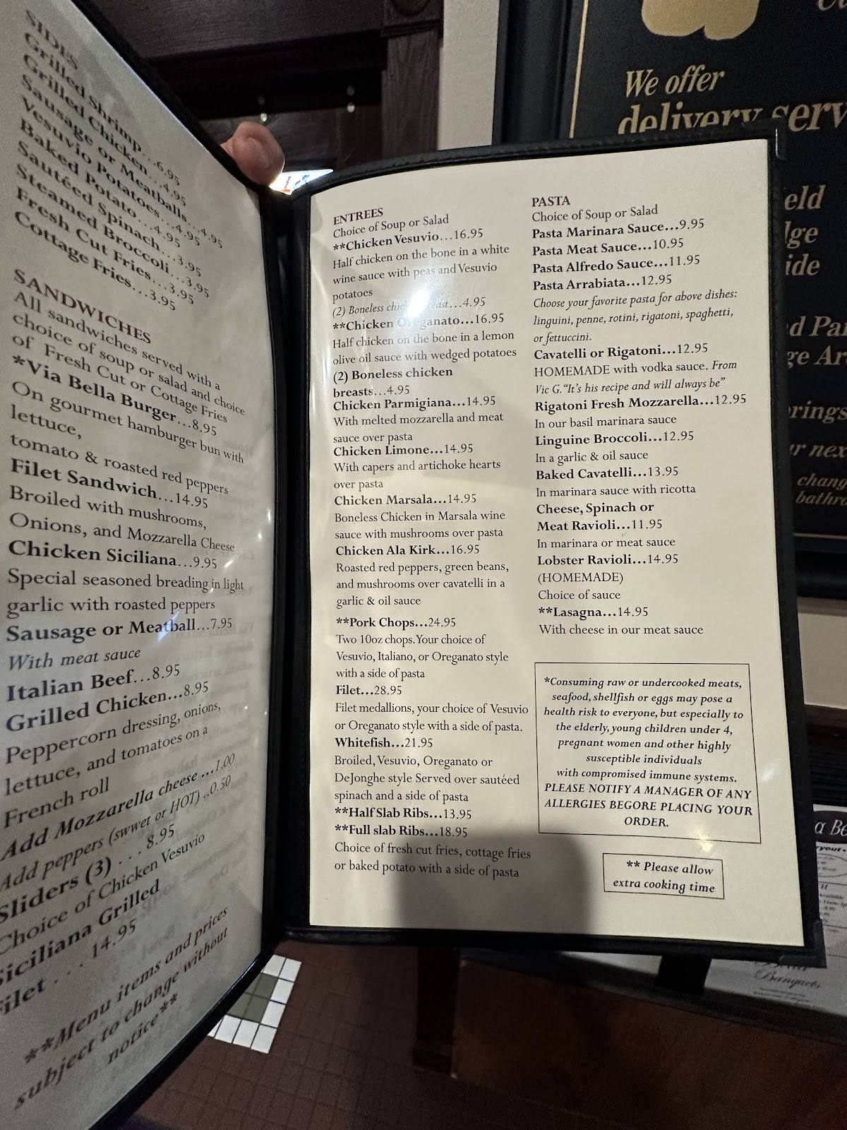 La Bella Restaurant меню