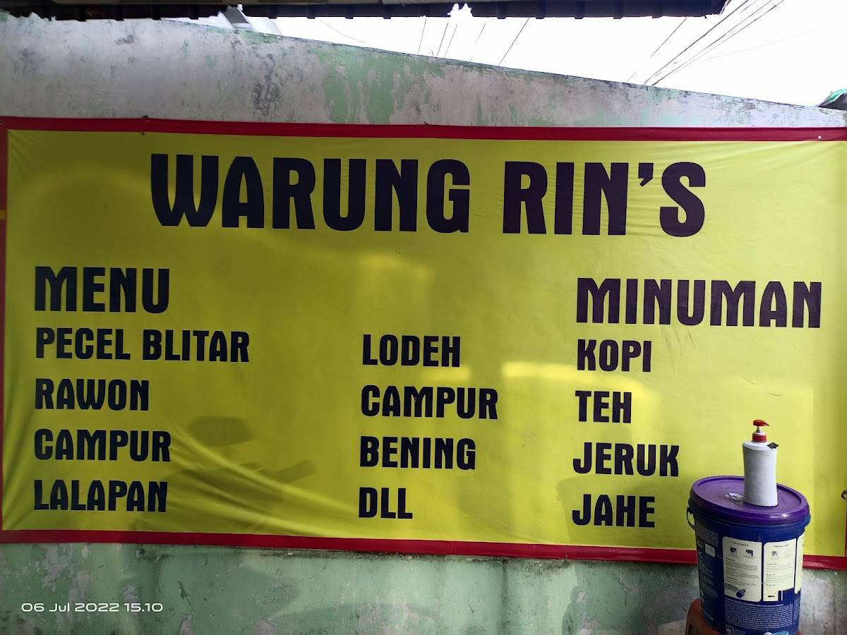 WARUNG RIN'S меню