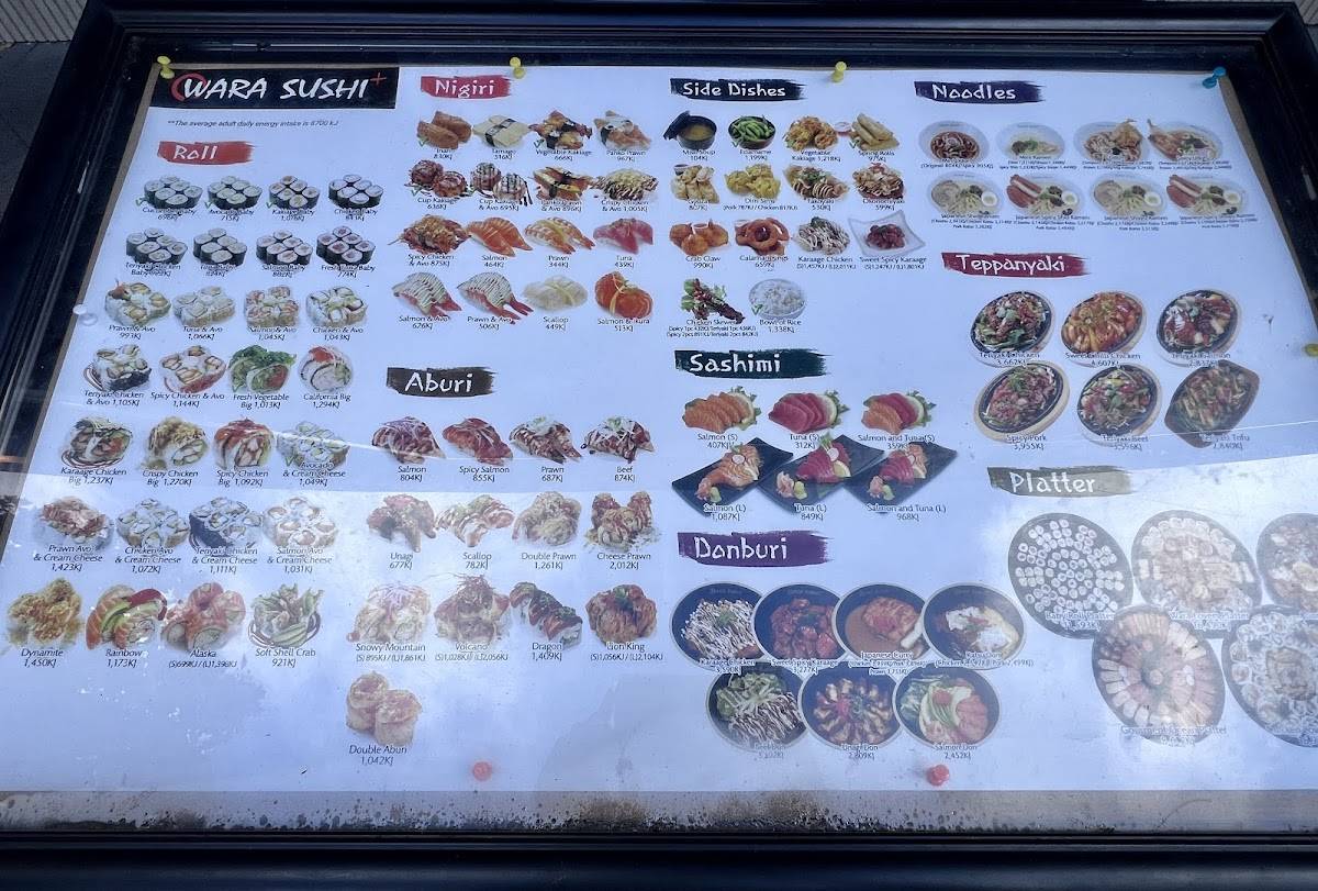 Wara Sushi Rockingham меню