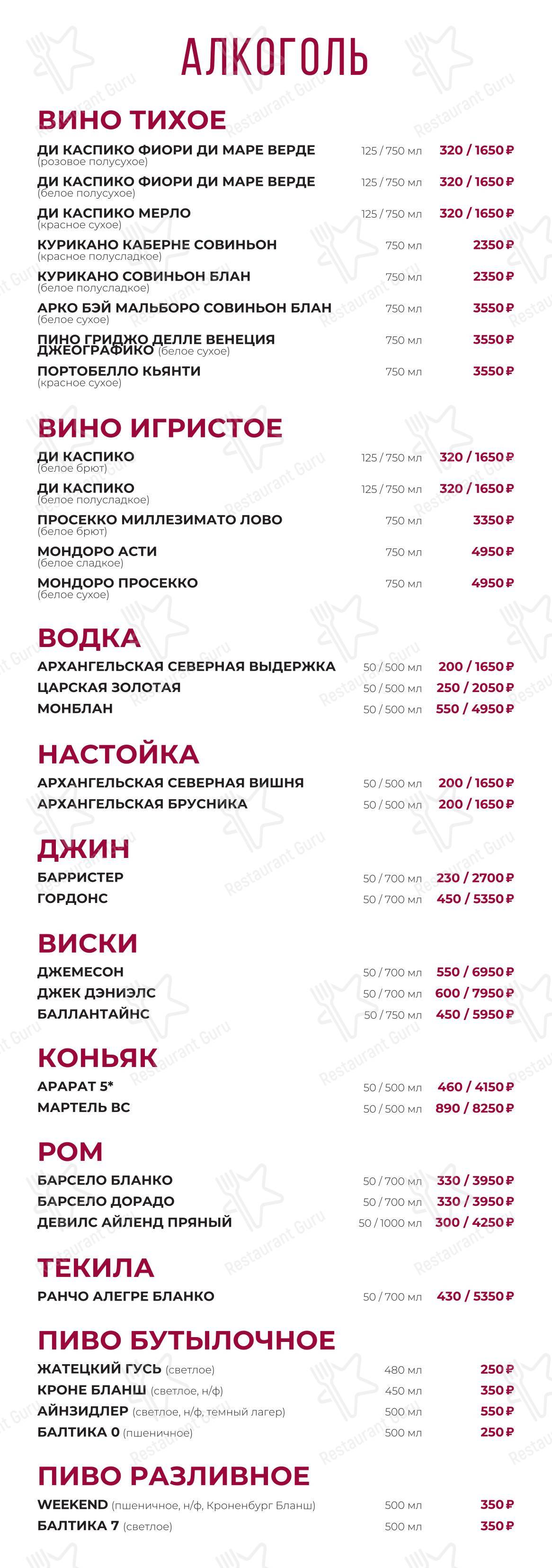 Weekend в Ростове-на-Дону - Основное меню