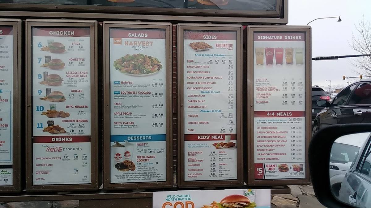 Wendy's меню