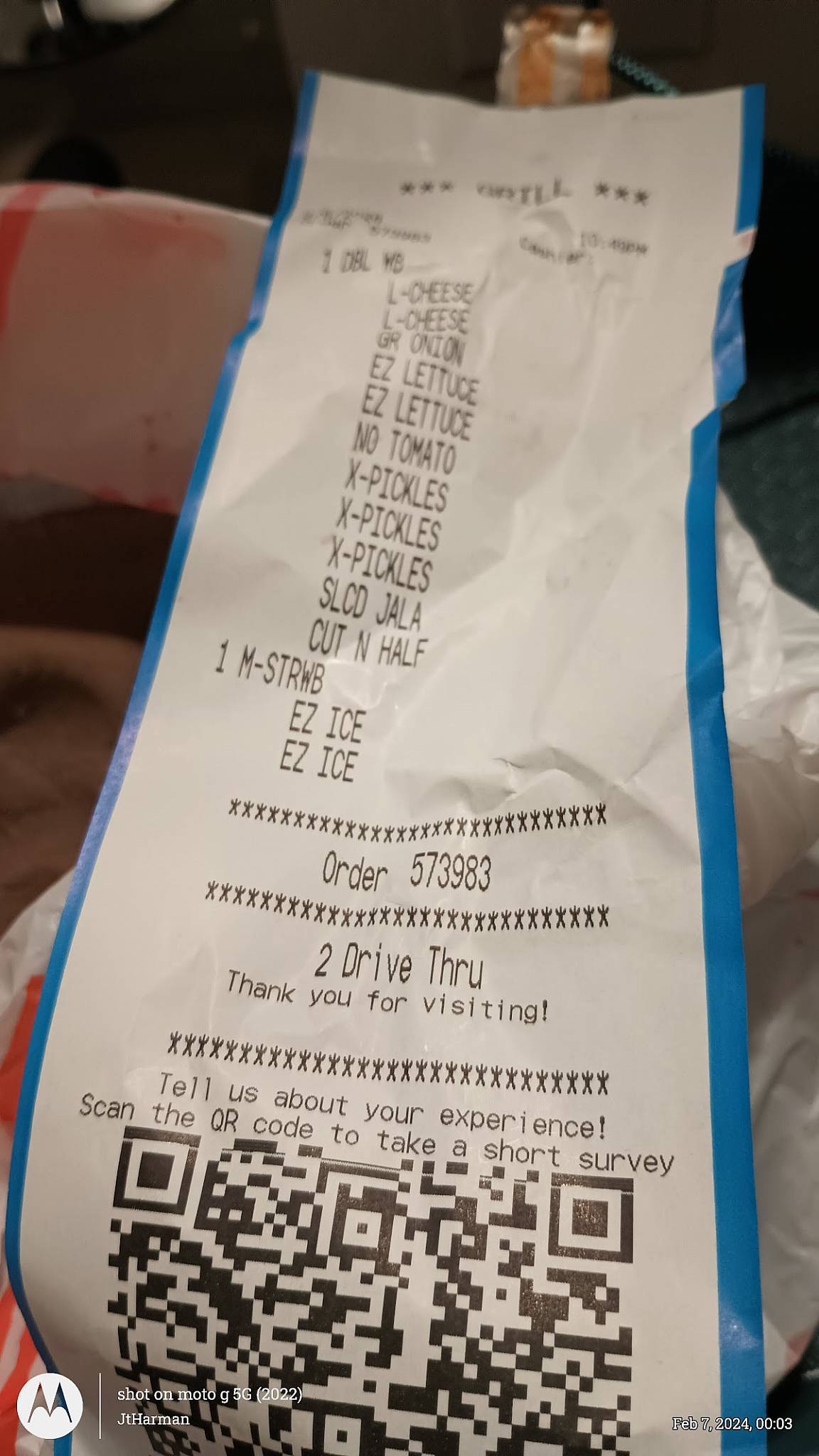 Whataburger меню