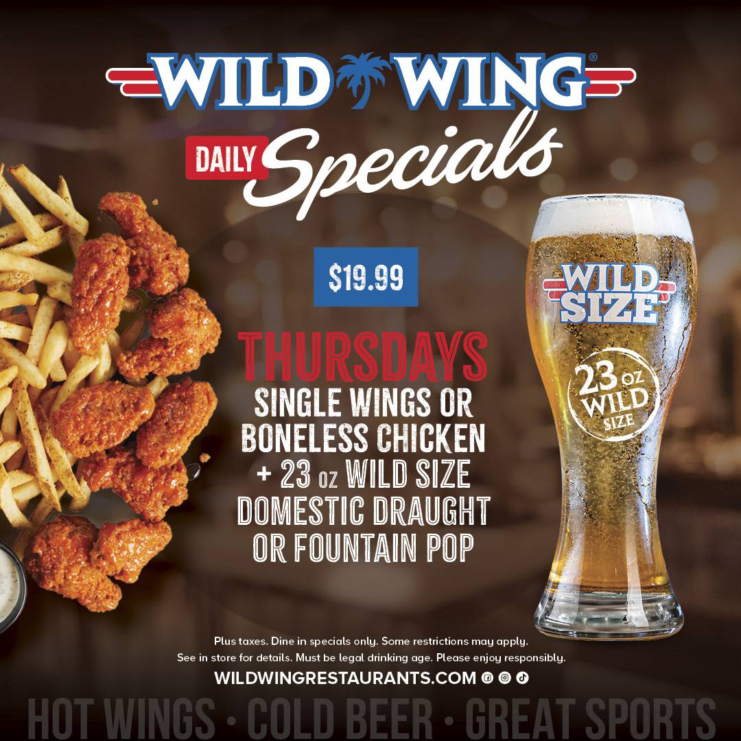 Wild Wing меню
