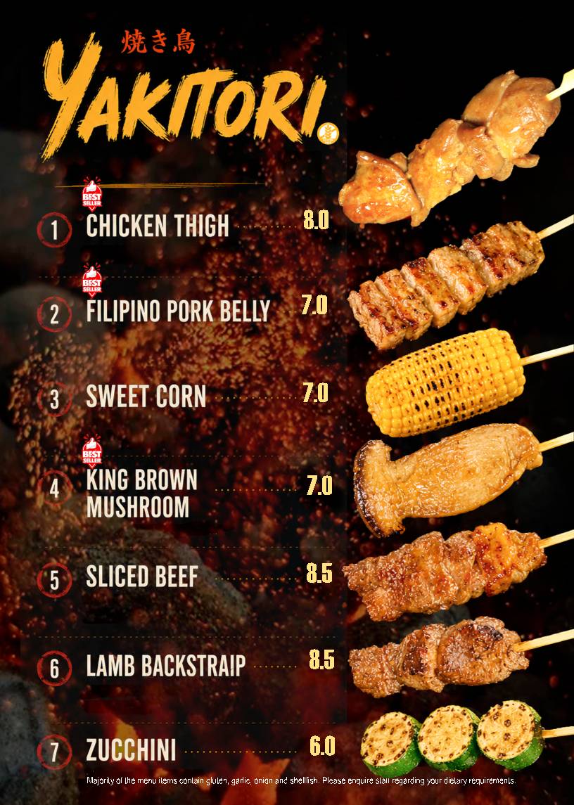 Merge Pan-Asian Yakitori Bar меню