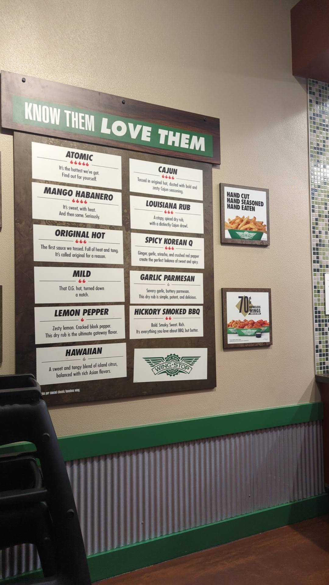 Wingstop меню