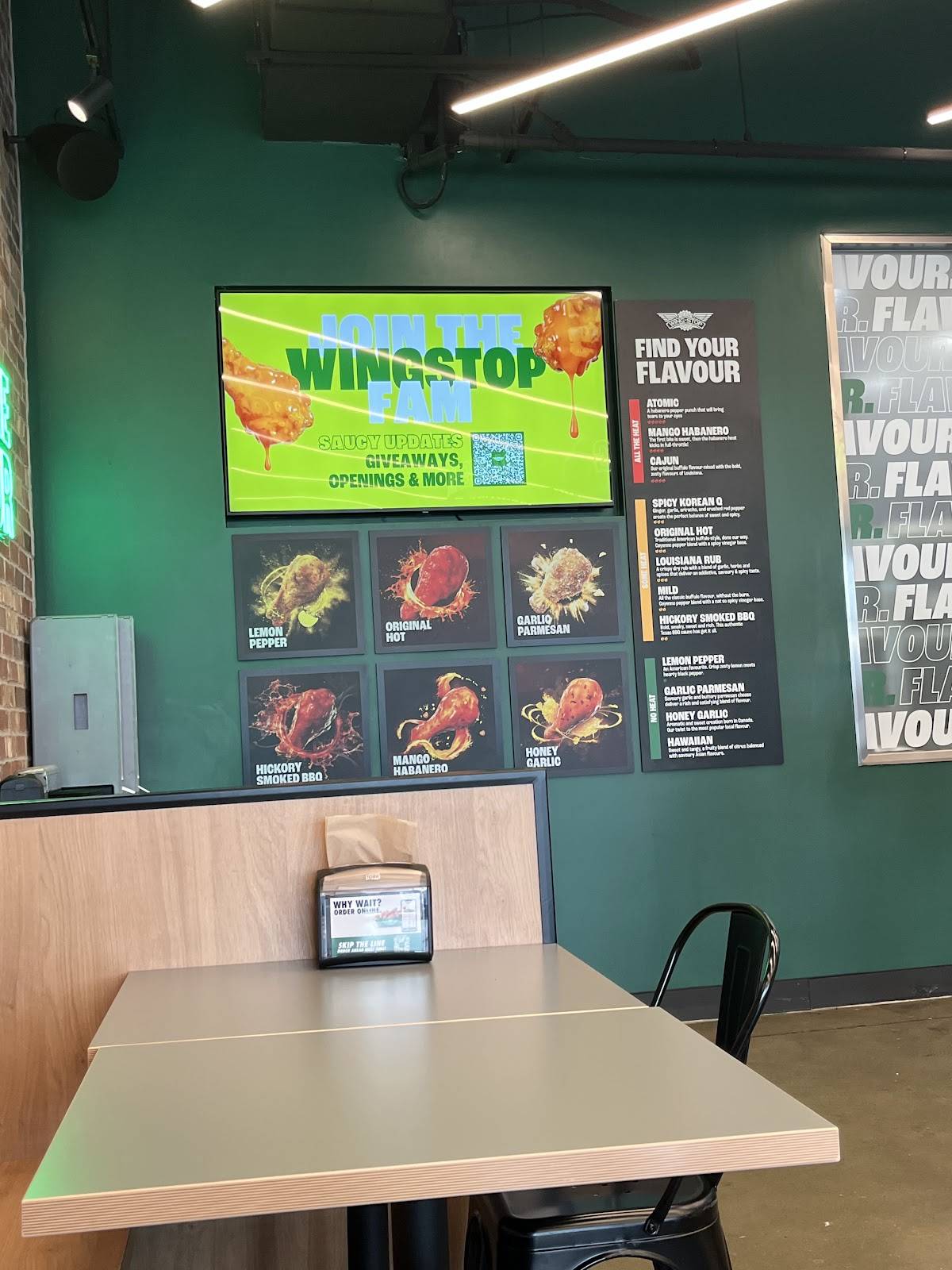 Wingstop меню