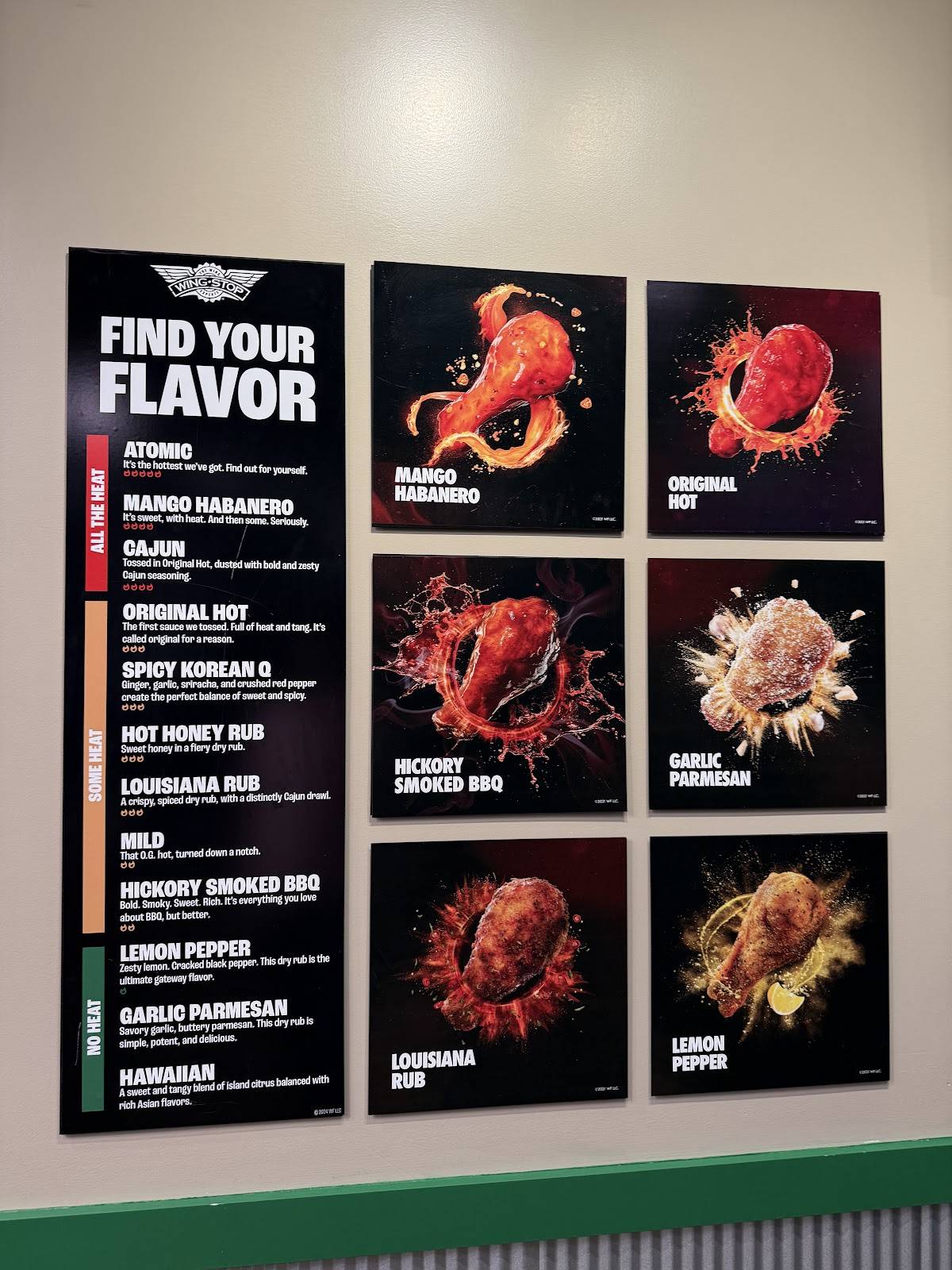 Wingstop меню