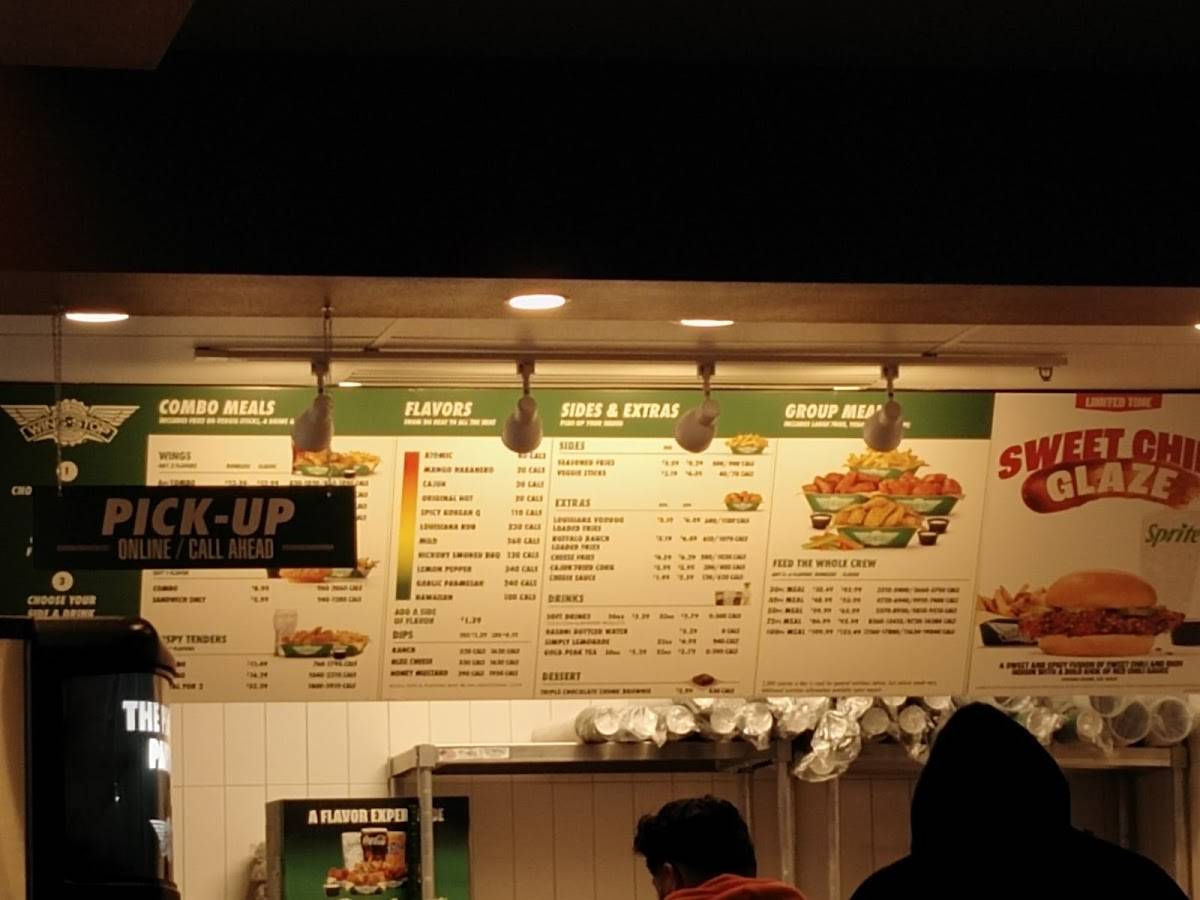 Wingstop меню