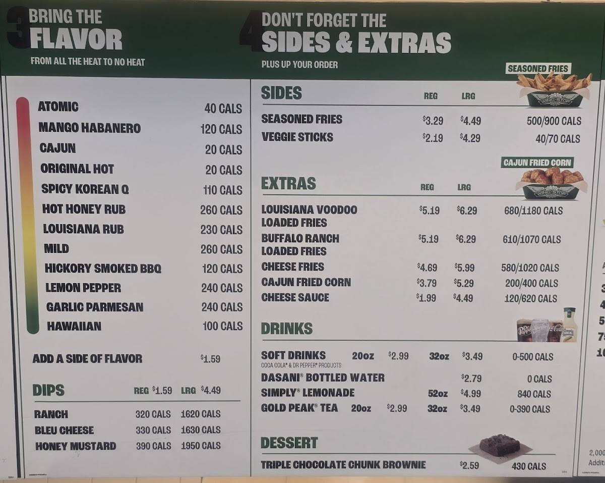 Wingstop меню