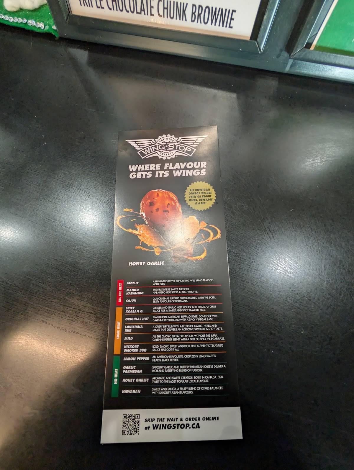 Wingstop меню