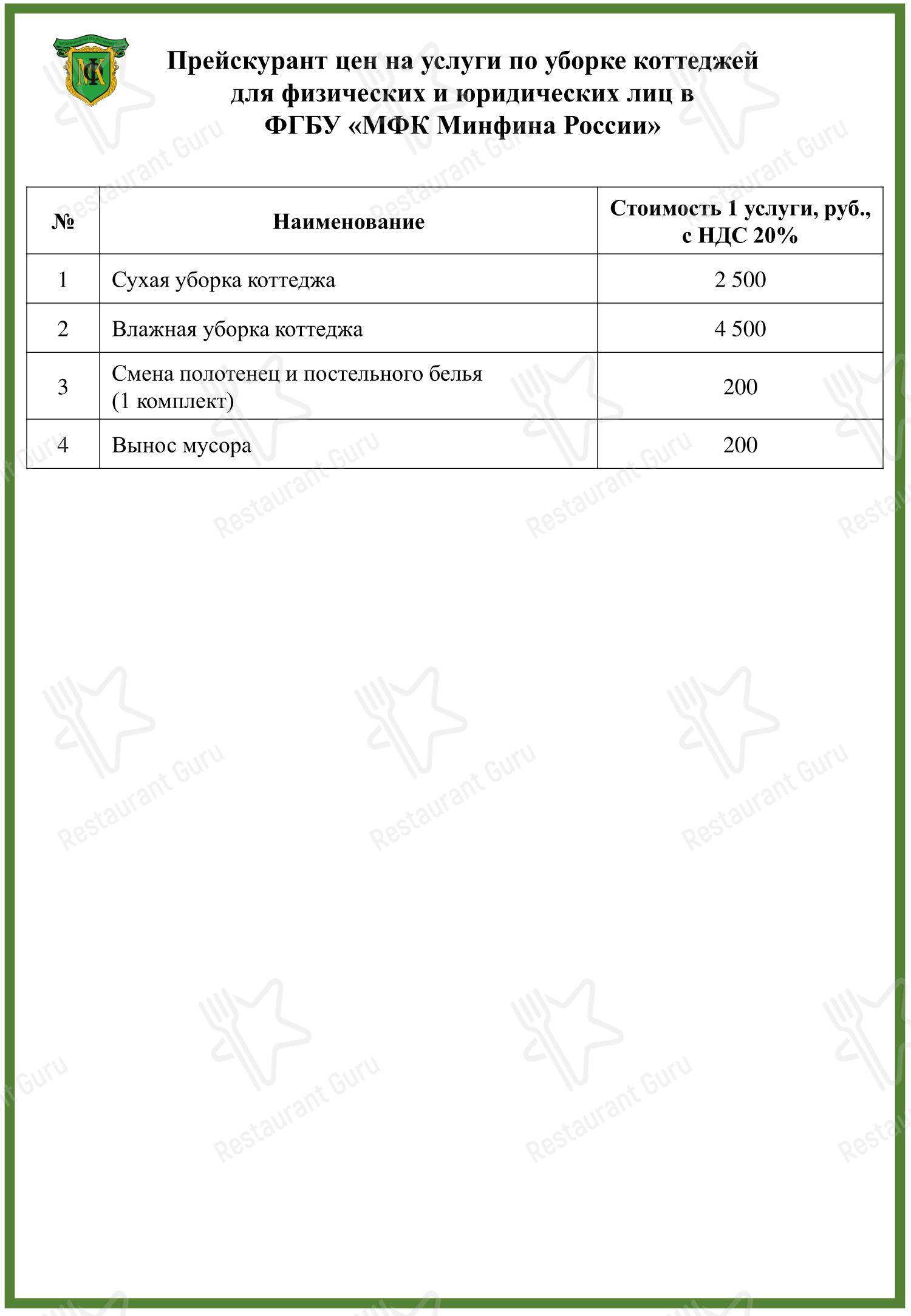 Меню кафе Зимний сад - Меню напитков