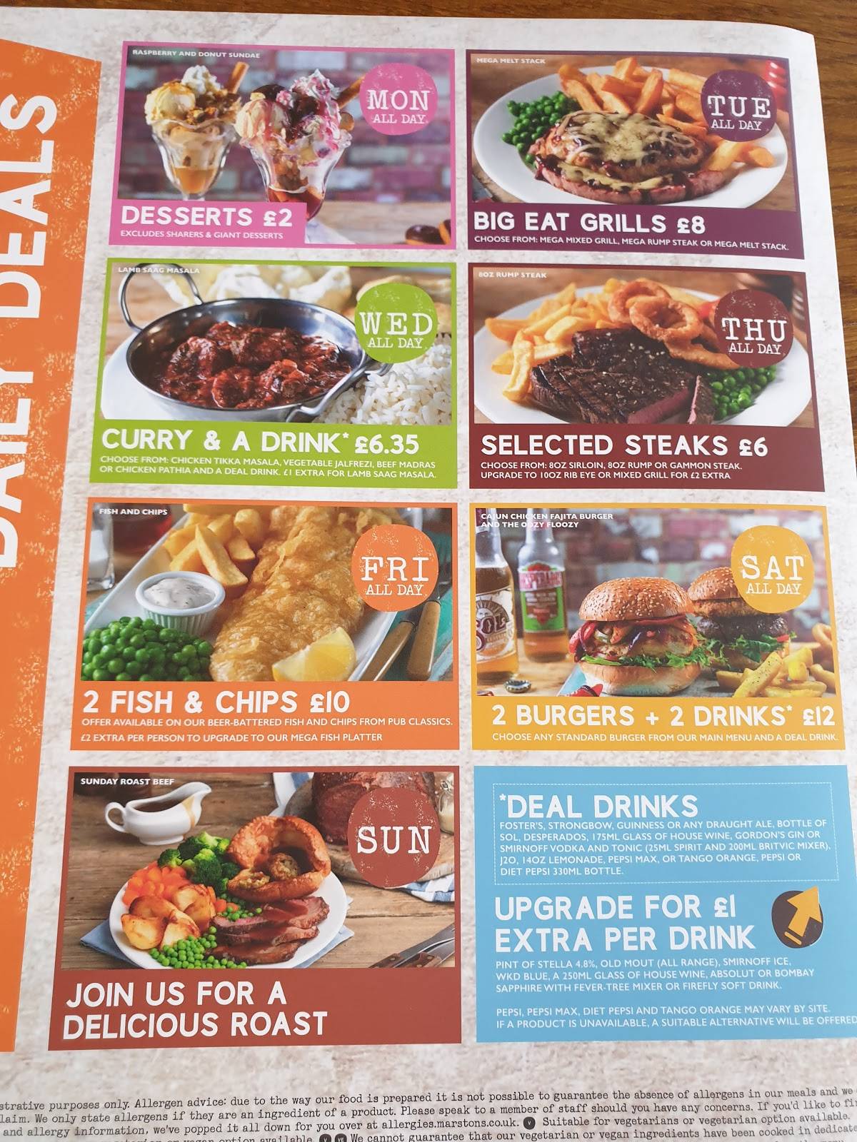 New Inn меню