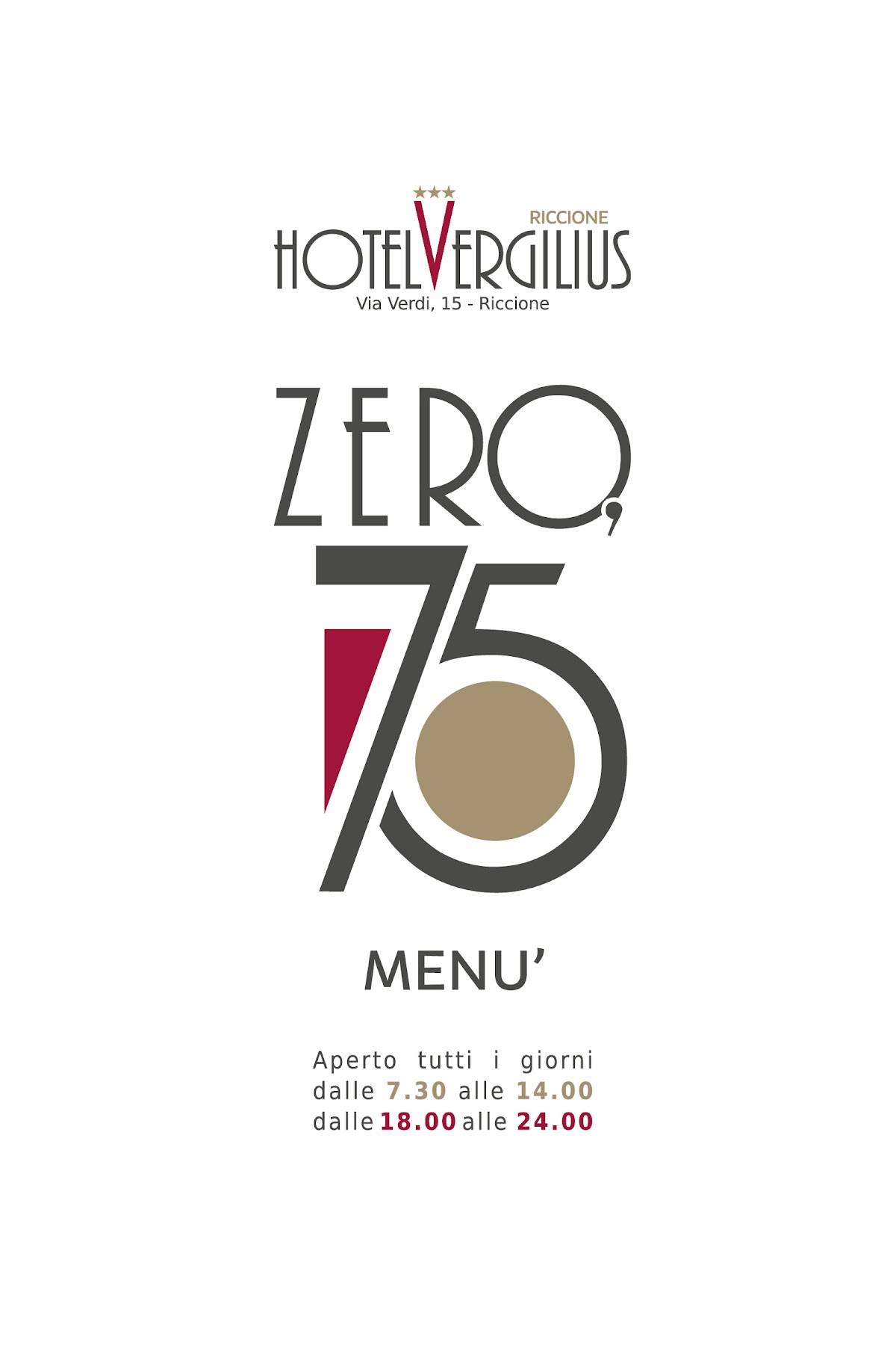 ZERO,75 - WINE & COFFEE меню
