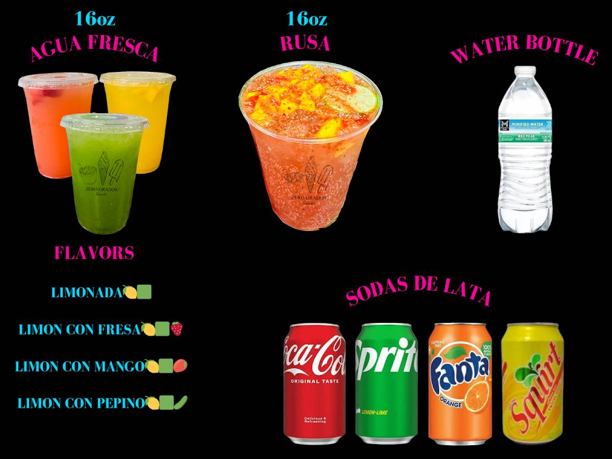 Zero Grados Snacks меню
