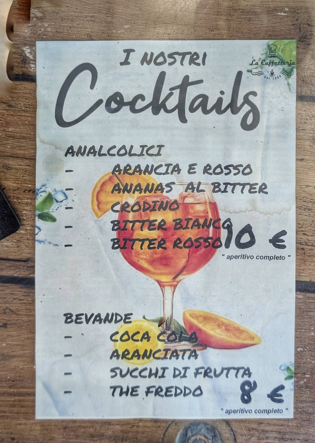 iCaffè меню