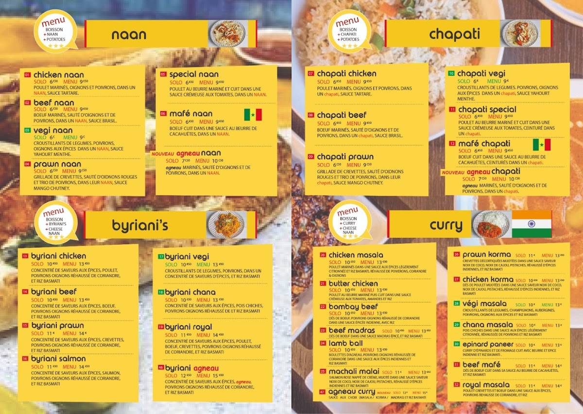 indian FAST food меню