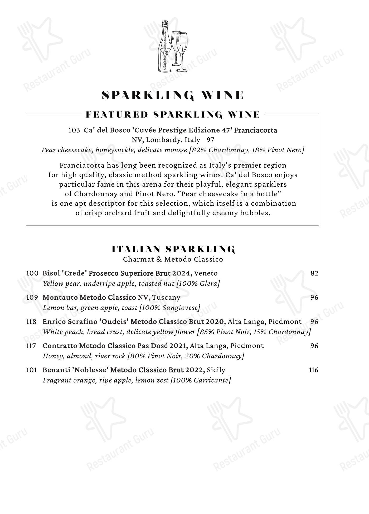 Меню ресторана Cento - Takeaway Menu