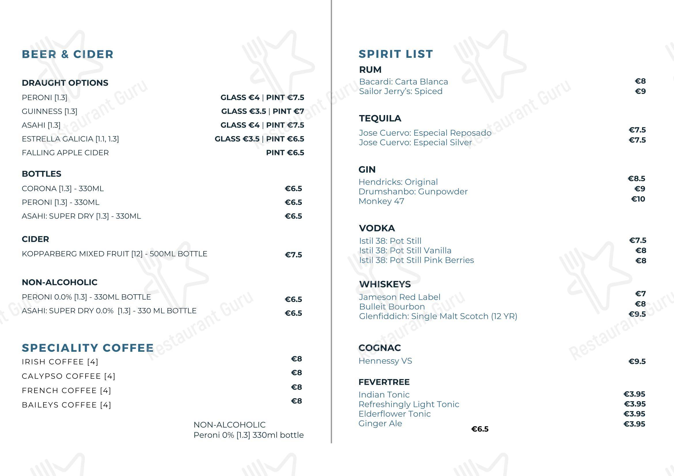 Меню ресторана Gourmet Food Parlour Dunshaughlin - Takeaway Menu