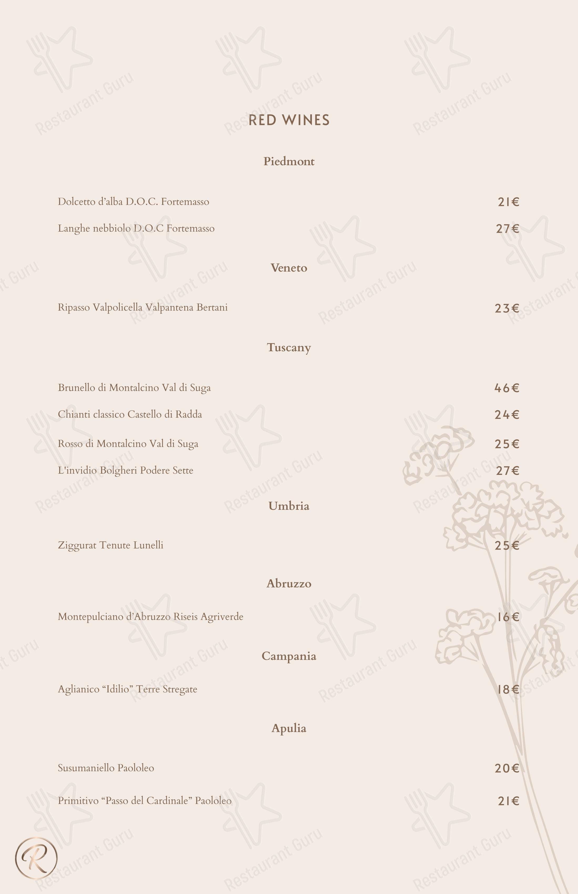 Меню ресторана Green Reserva - Restaurant & Pizzeria - Меню напитков